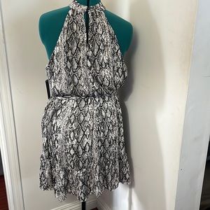 Aqua XL Snake Print Halter